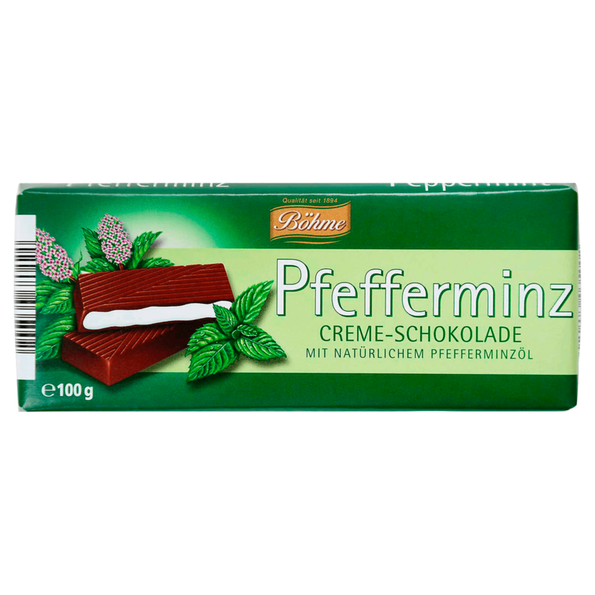 Böhme Creme-Schokolade Pfefferminz 100g